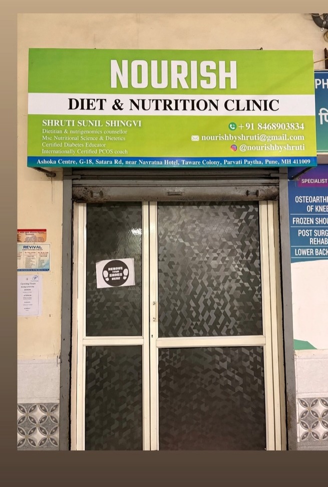 Nourish Diet & Nutrition Clinic entrance, Pune