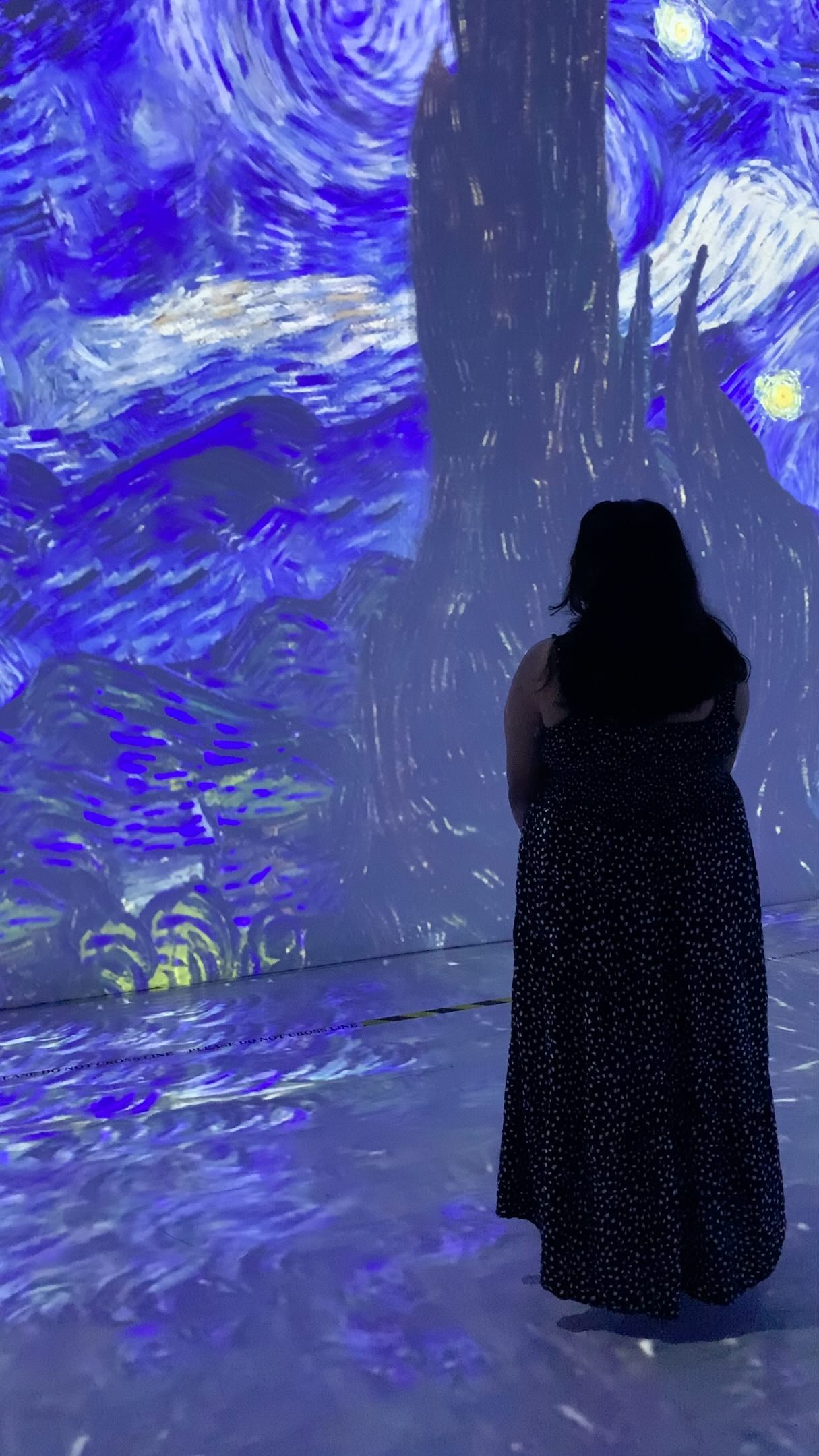 Shruti at an immersive art exhibit